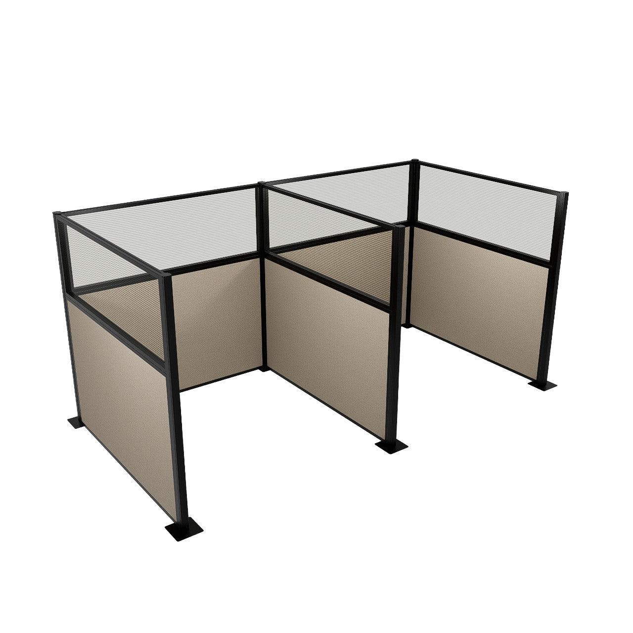 Portable Acoustic Cubicle Partition Kit, H or W Shape | Hush Panel