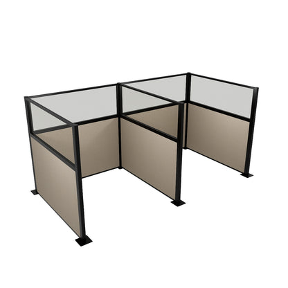 Portable Acoustic Cubicle Partition Kit, H or W Shape | Hush Panel