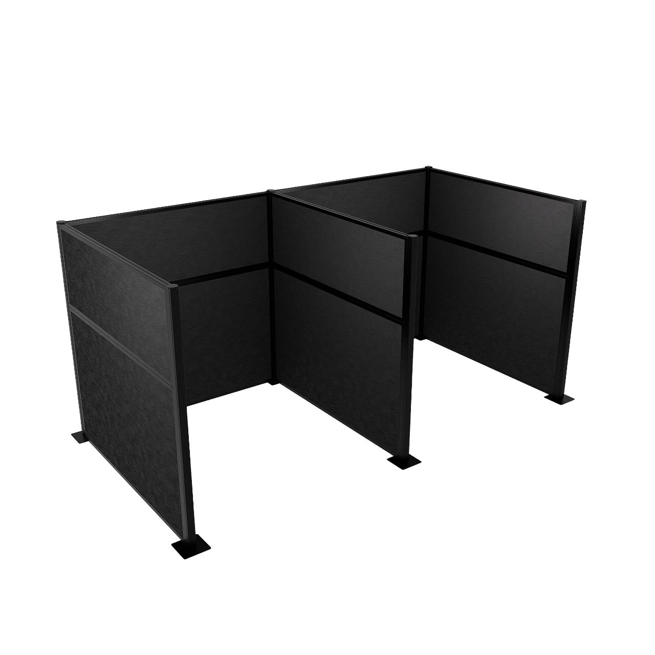 Portable Acoustic Cubicle Partition Kit, H or W Shape | Hush Panel