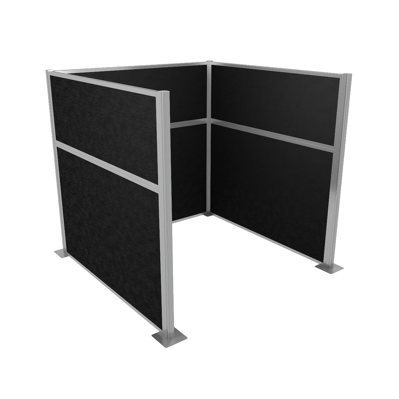 Portable Acoustic Cubicle Partition Kit, U-Shape | Hush Panel