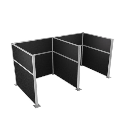 Portable Acoustic Cubicle Partition Kit, H or W Shape | Hush Panel