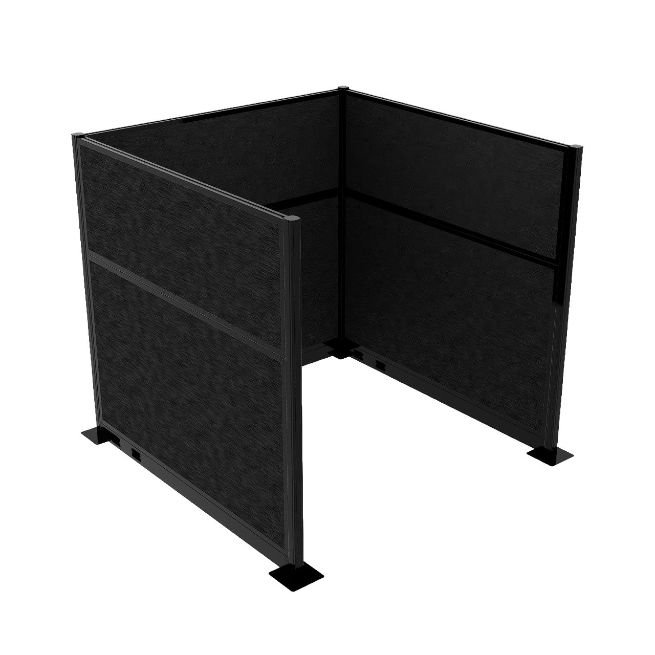 Portable Acoustic Cubicle Partition Kit, U-Shape | Hush Panel