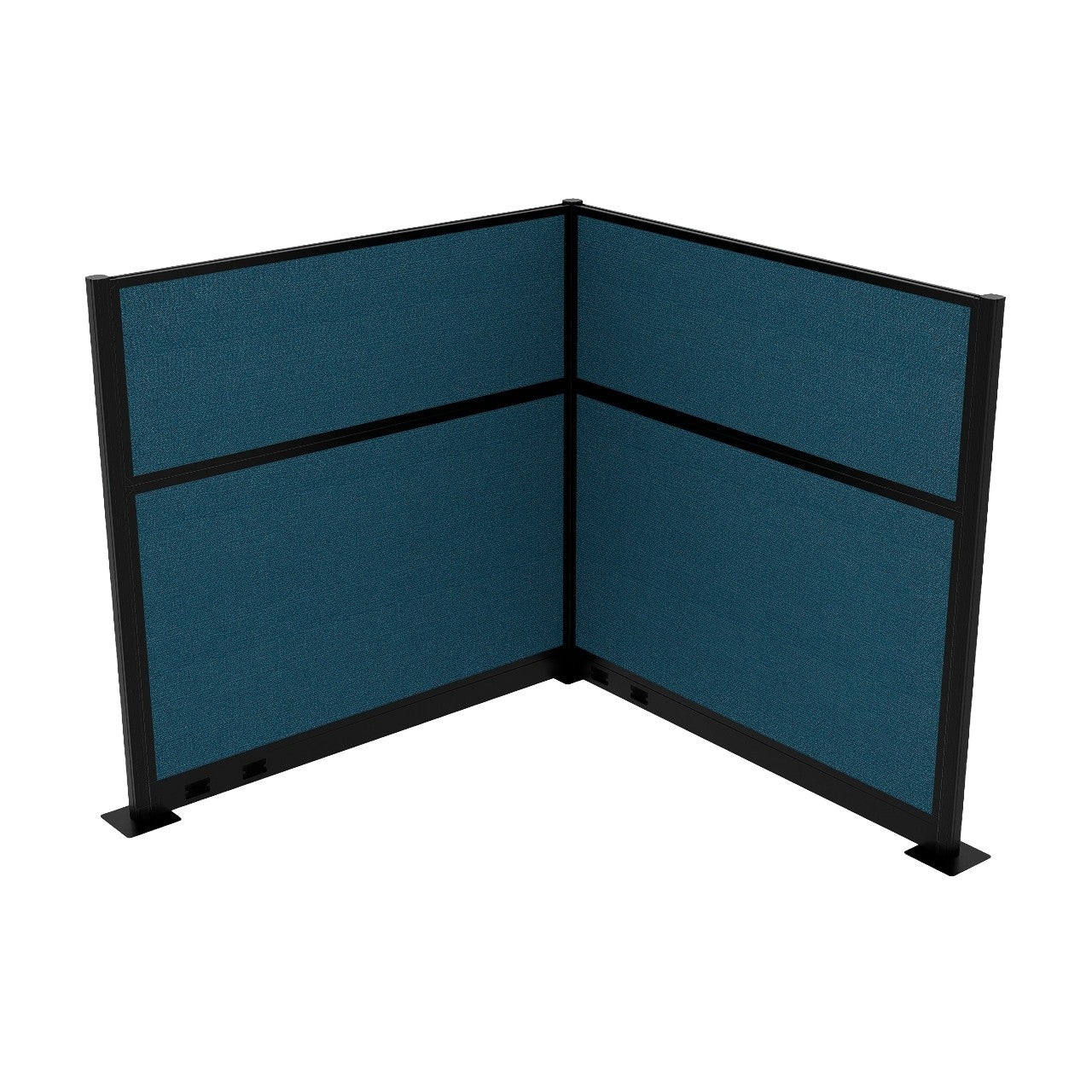 Portable Acoustic Cubicle Partition Kit, L-Shape | Hush Panel