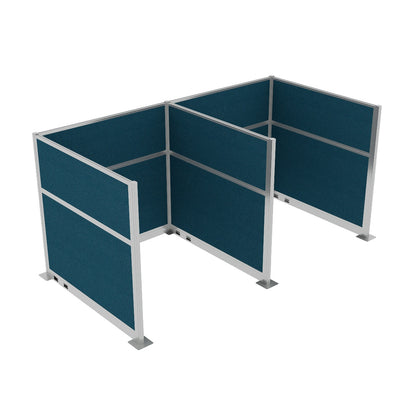 Portable Acoustic Cubicle Partition Kit, H or W Shape | Hush Panel