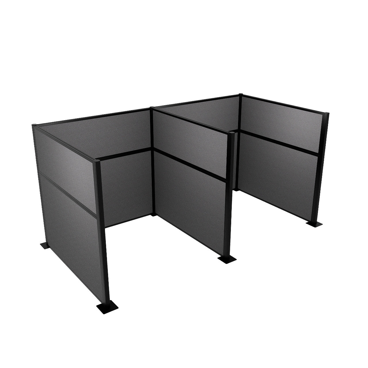 Portable Acoustic Cubicle Partition Kit, H or W Shape | Hush Panel