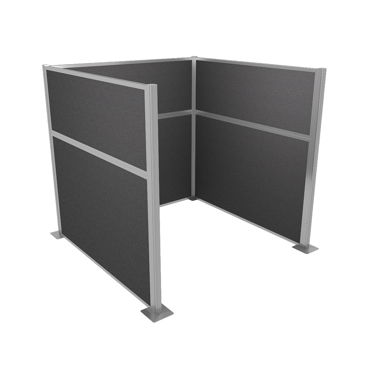 Portable Acoustic Cubicle Partition Kit, U-Shape | Hush Panel