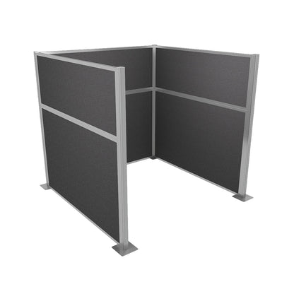 Portable Acoustic Cubicle Partition Kit, U-Shape | Hush Panel