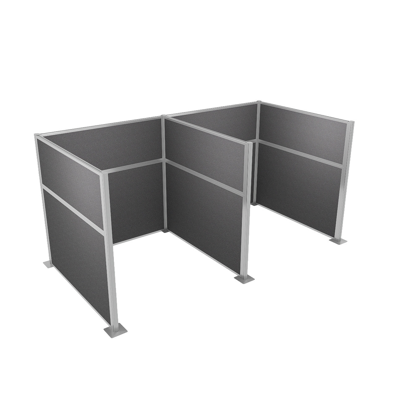 Portable Acoustic Cubicle Partition Kit, H or W Shape | Hush Panel