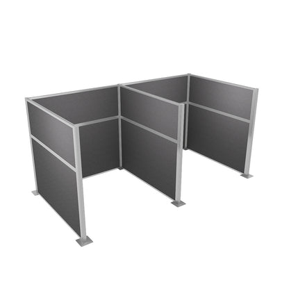 Portable Acoustic Cubicle Partition Kit, H or W Shape | Hush Panel