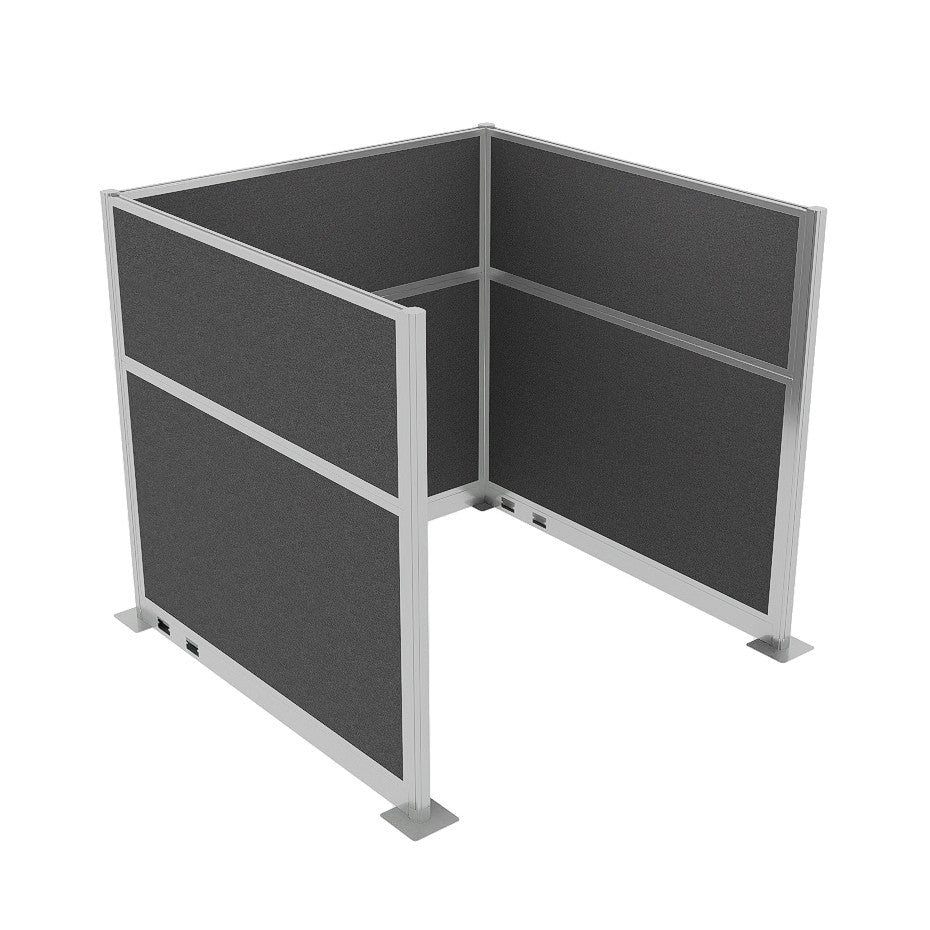 Portable Acoustic Cubicle Partition Kit, U-Shape | Hush Panel