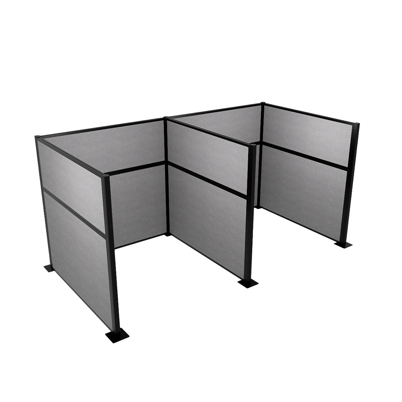 Portable Acoustic Cubicle Partition Kit, H or W Shape | Hush Panel