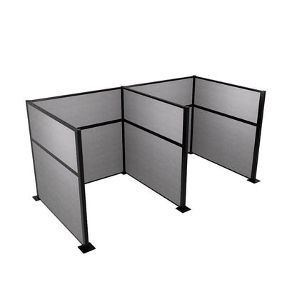 Portable Acoustic Cubicle Partition Kit, H or W Shape | Hush Panel