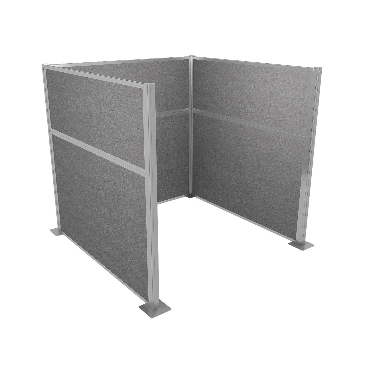 Portable Acoustic Cubicle Partition Kit, U-Shape | Hush Panel