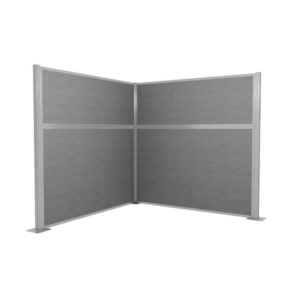 Portable Acoustic Cubicle Partition Kit, L-Shape | Hush Panel