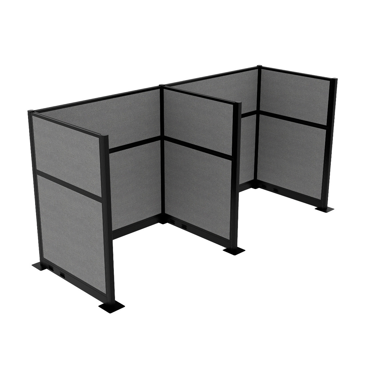 Portable Acoustic Cubicle Partition Kit, H or W Shape | Hush Panel