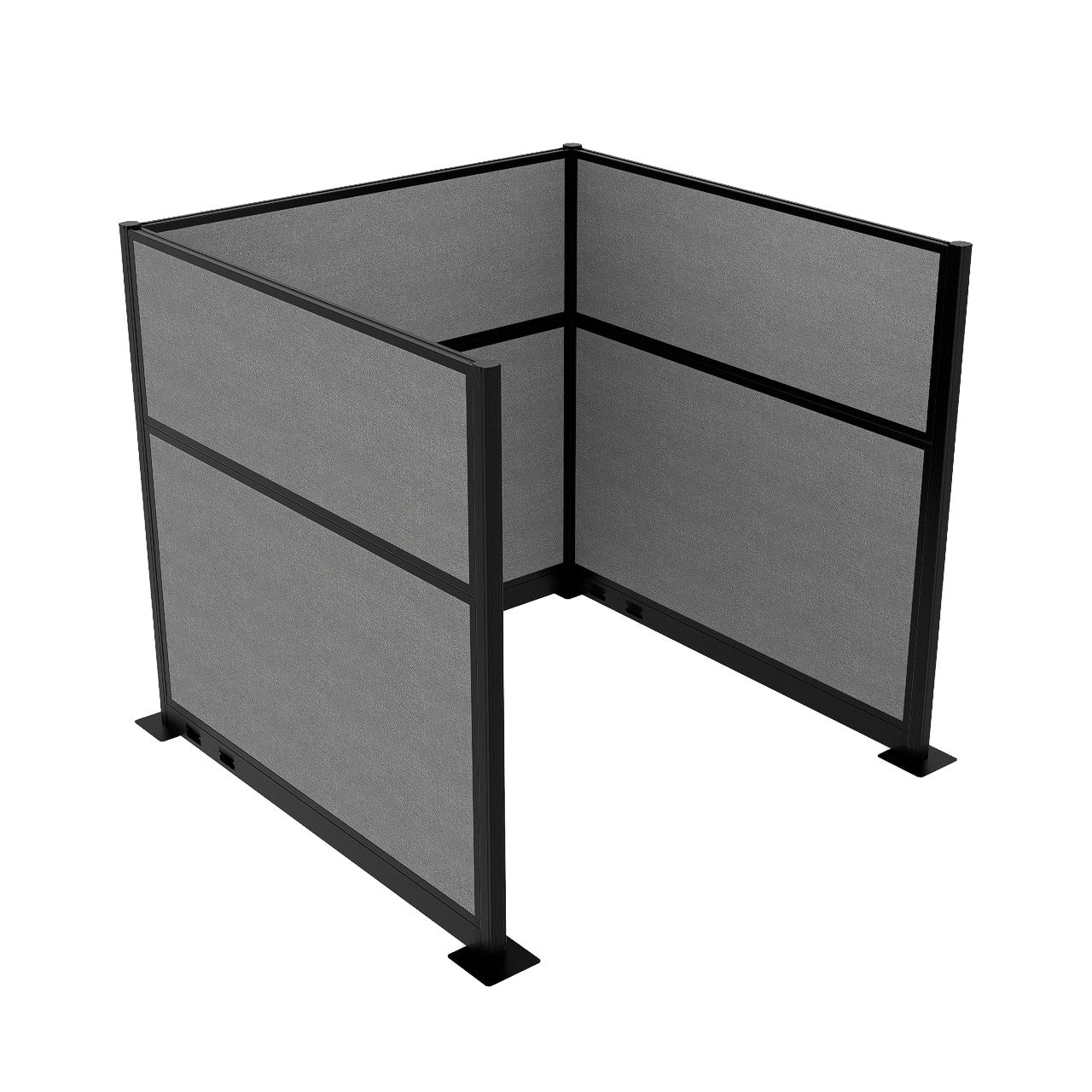 Portable Acoustic Cubicle Partition Kit, U-Shape | Hush Panel