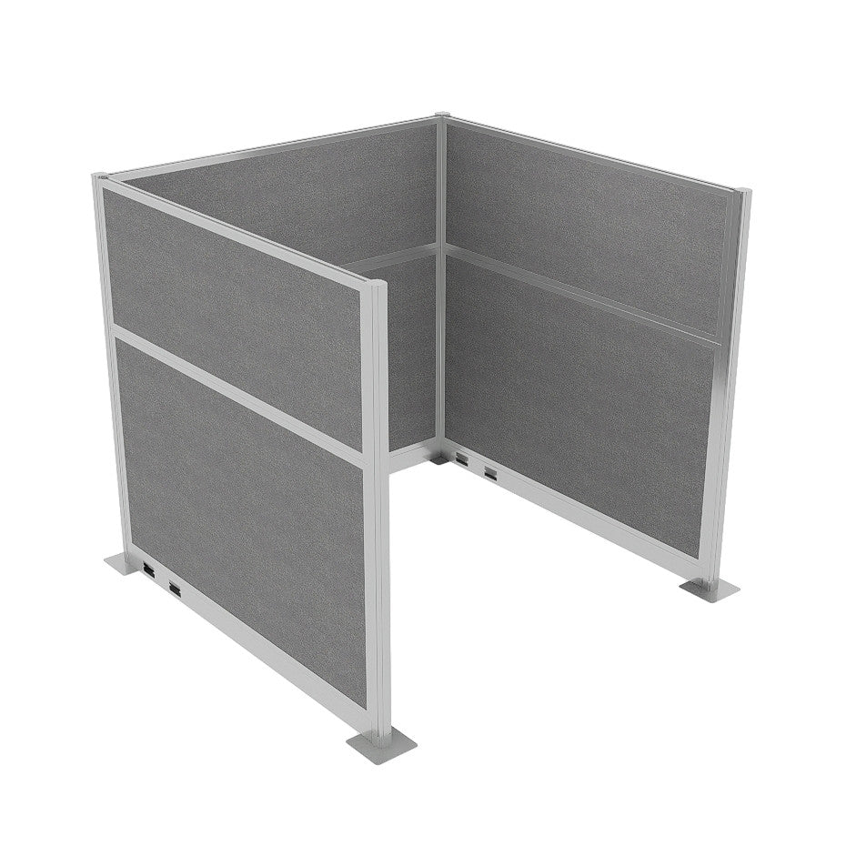 Portable Acoustic Cubicle Partition Kit, U-Shape | Hush Panel