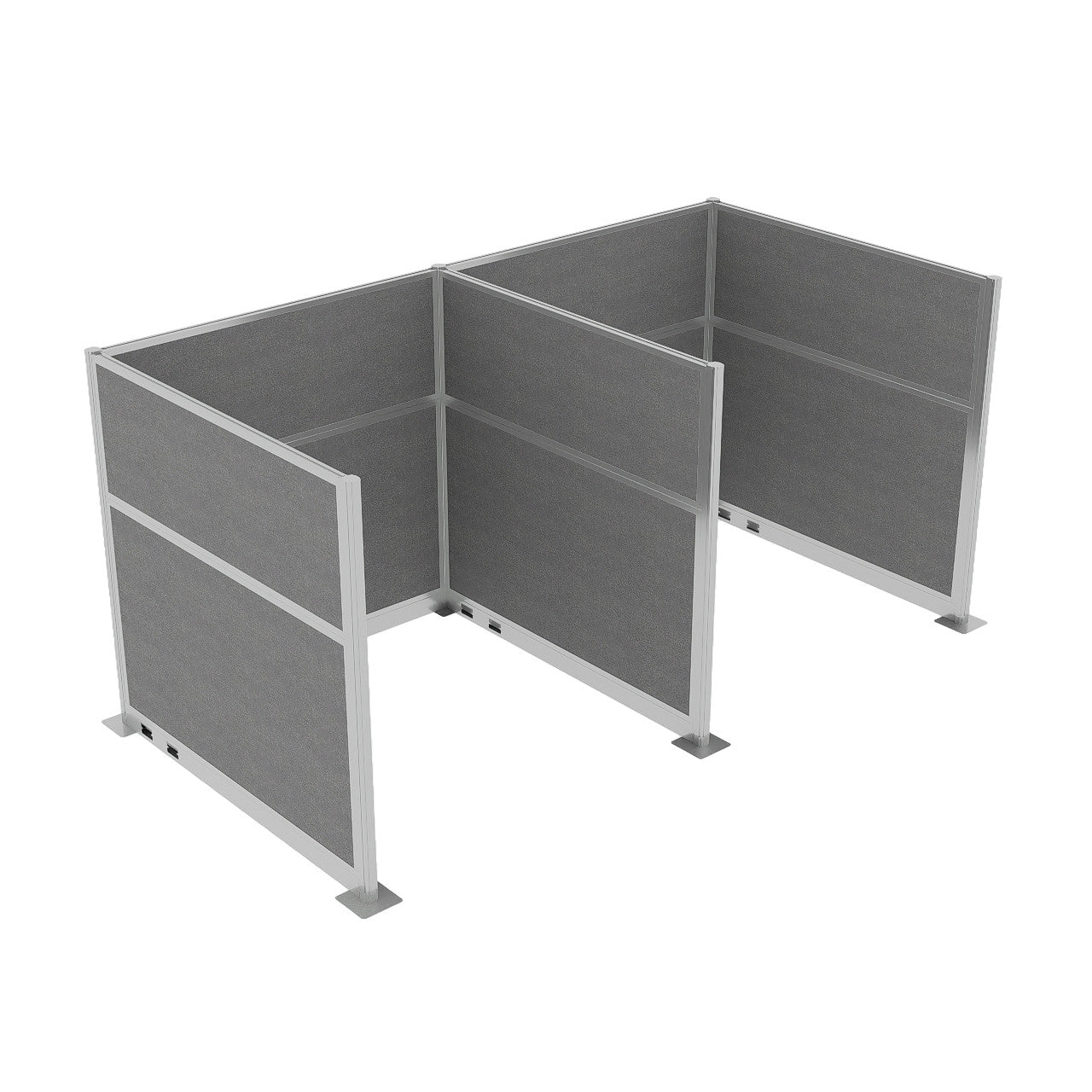 Portable Acoustic Cubicle Partition Kit, H or W Shape | Hush Panel
