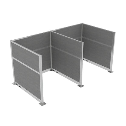 Portable Acoustic Cubicle Partition Kit, H or W Shape | Hush Panel