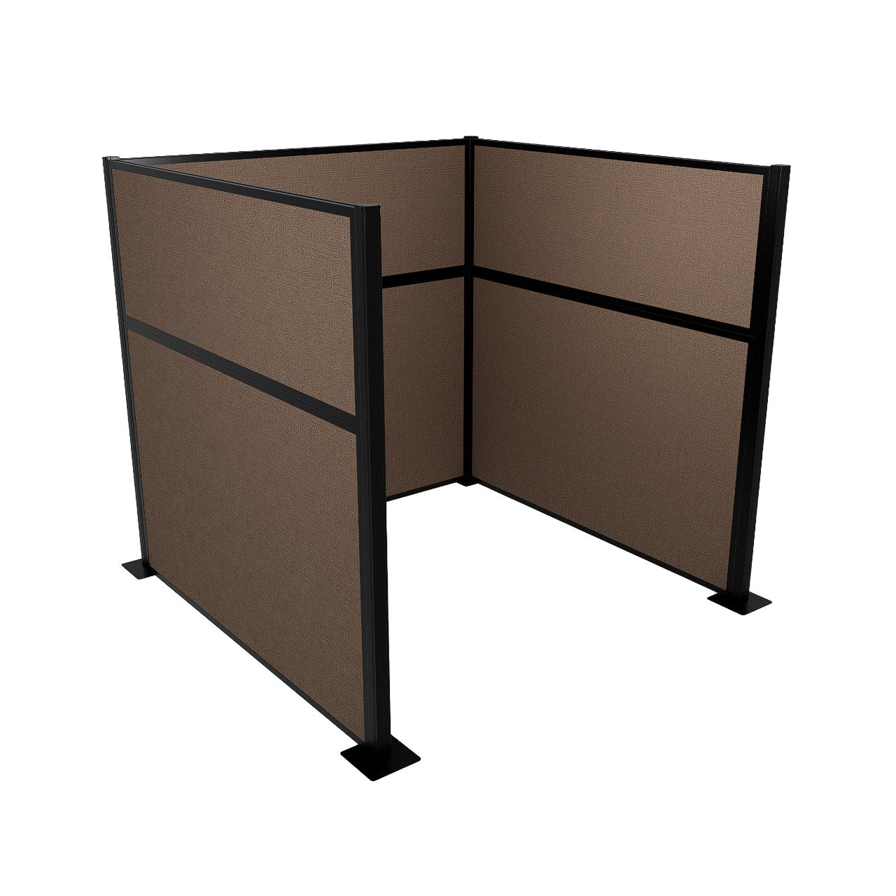 Portable Acoustic Cubicle Partition Kit, U-Shape | Hush Panel