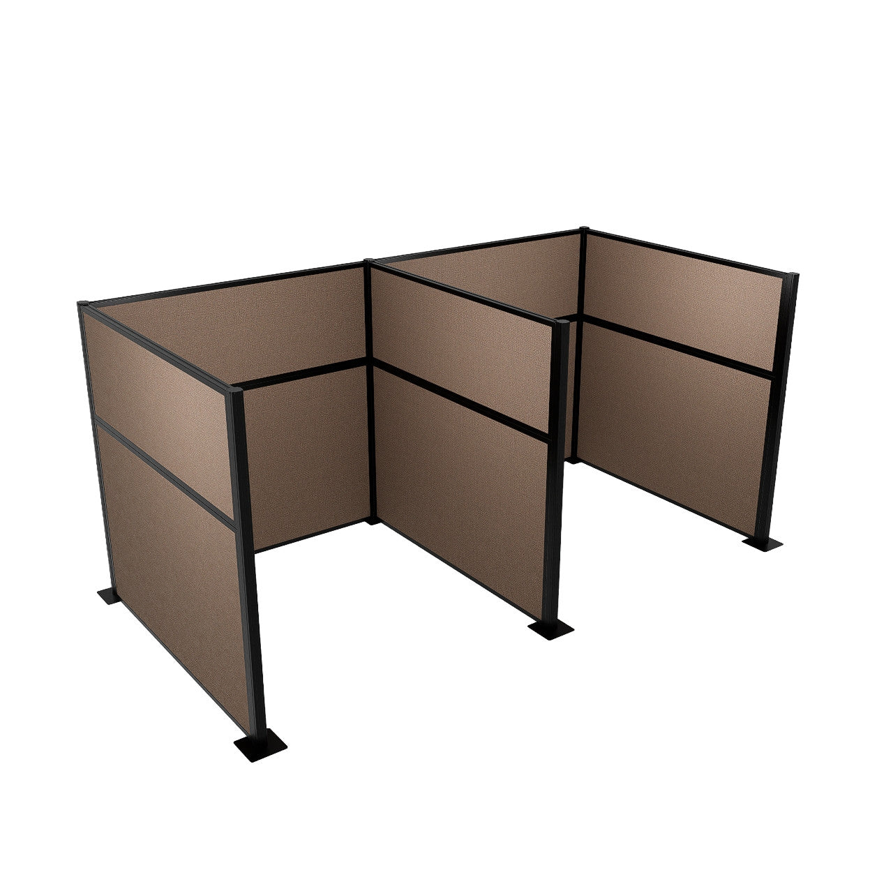 Portable Acoustic Cubicle Partition Kit, H or W Shape | Hush Panel