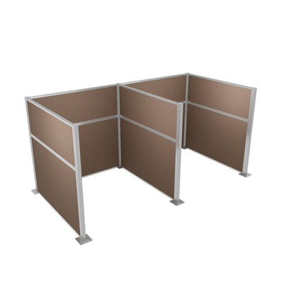 Portable Acoustic Cubicle Partition Kit, H or W Shape | Hush Panel