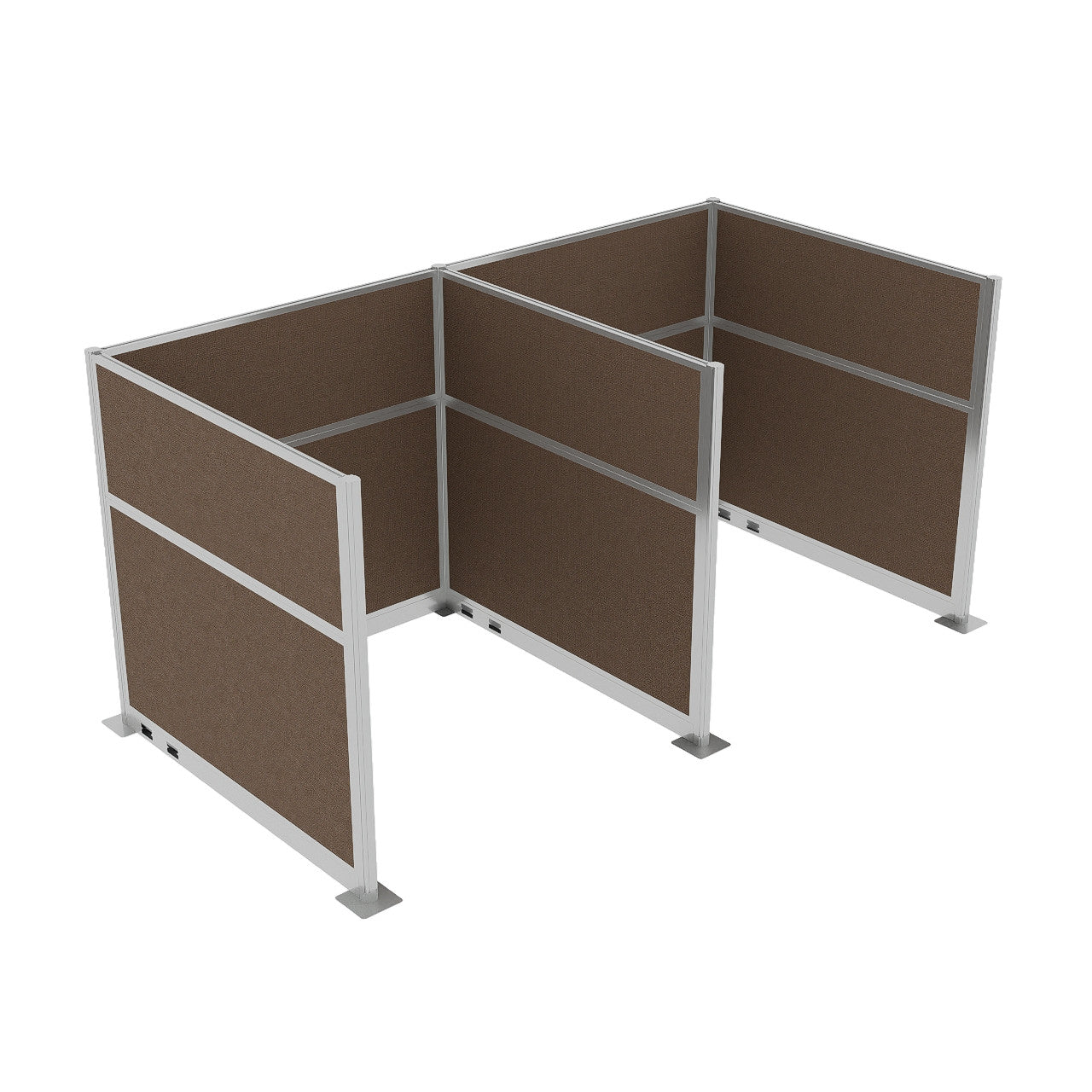 Portable Acoustic Cubicle Partition Kit, H or W Shape | Hush Panel