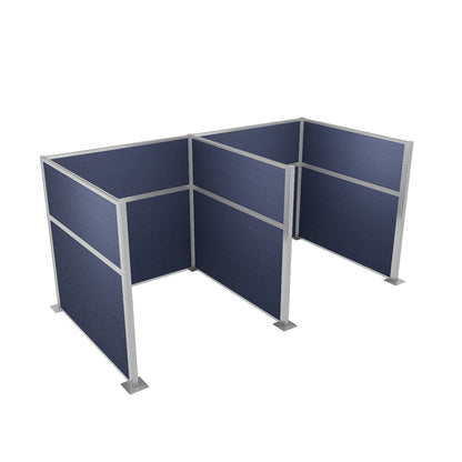 Portable Acoustic Cubicle Partition Kit, H or W Shape | Hush Panel