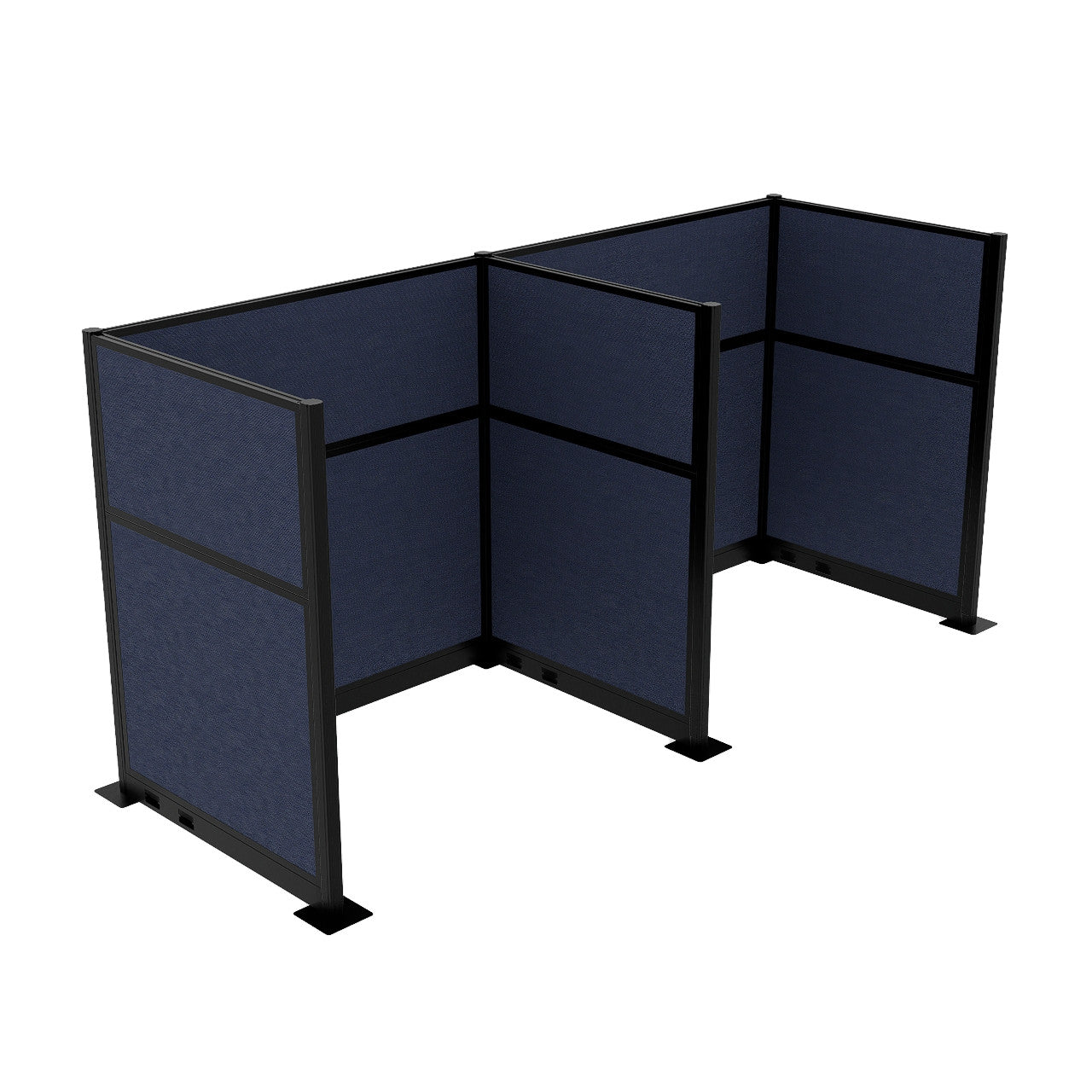 Portable Acoustic Cubicle Partition Kit, H or W Shape | Hush Panel