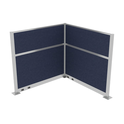 Portable Acoustic Cubicle Partition Kit, L-Shape | Hush Panel