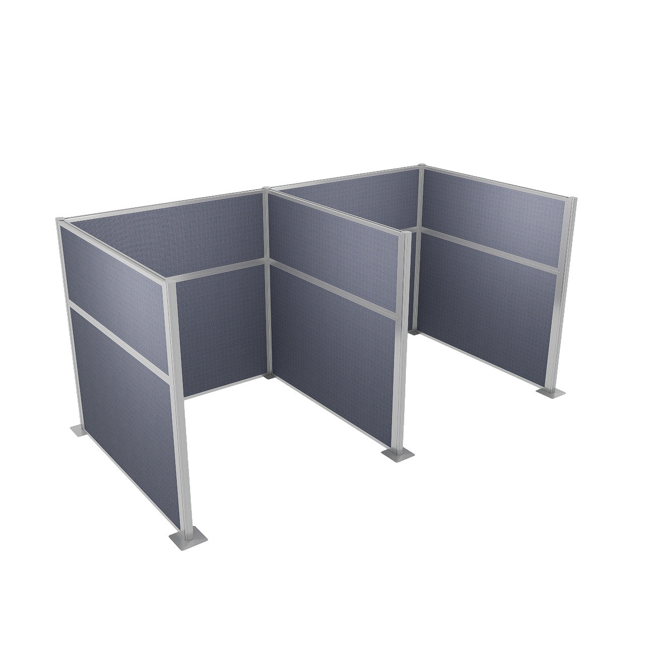 Portable Acoustic Cubicle Partition Kit, H or W Shape | Hush Panel