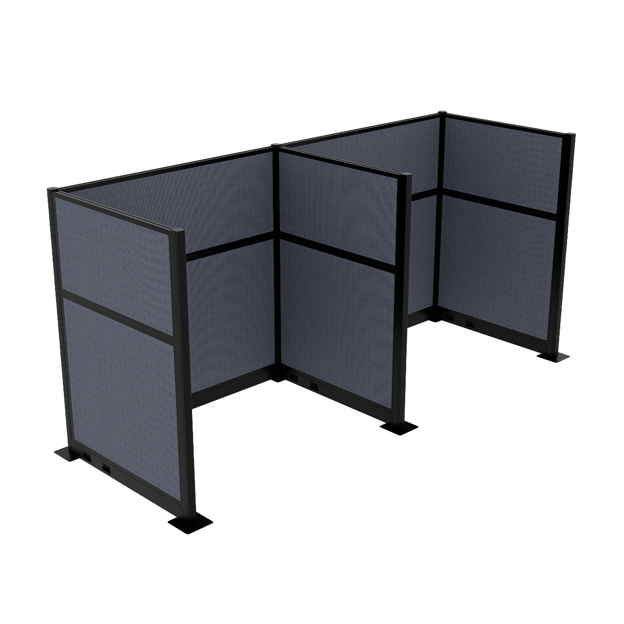 Portable Acoustic Cubicle Partition Kit, H or W Shape | Hush Panel