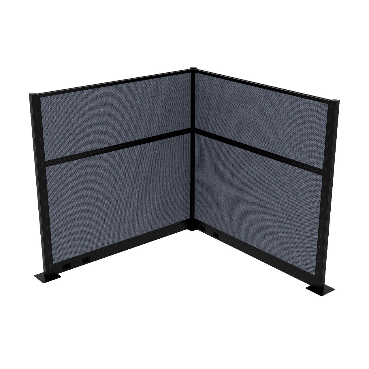 Portable Acoustic Cubicle Partition Kit, L-Shape | Hush Panel