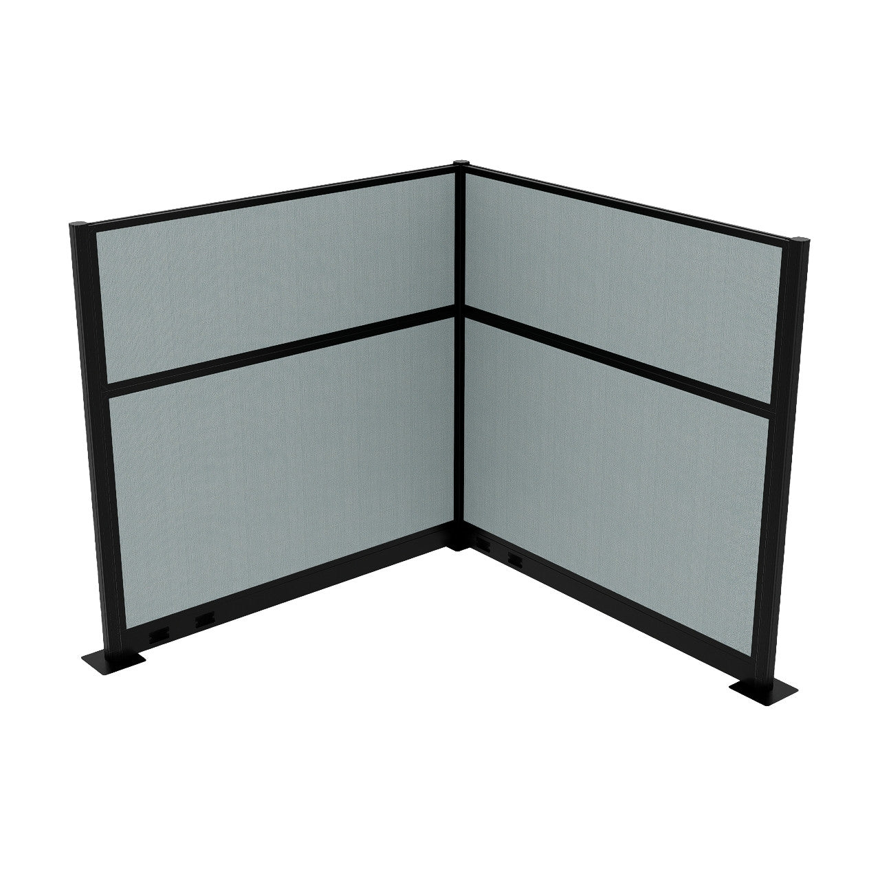 Portable Acoustic Cubicle Partition Kit, L-Shape | Hush Panel