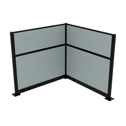 Portable Acoustic Cubicle Partition Kit, L-Shape | Hush Panel
