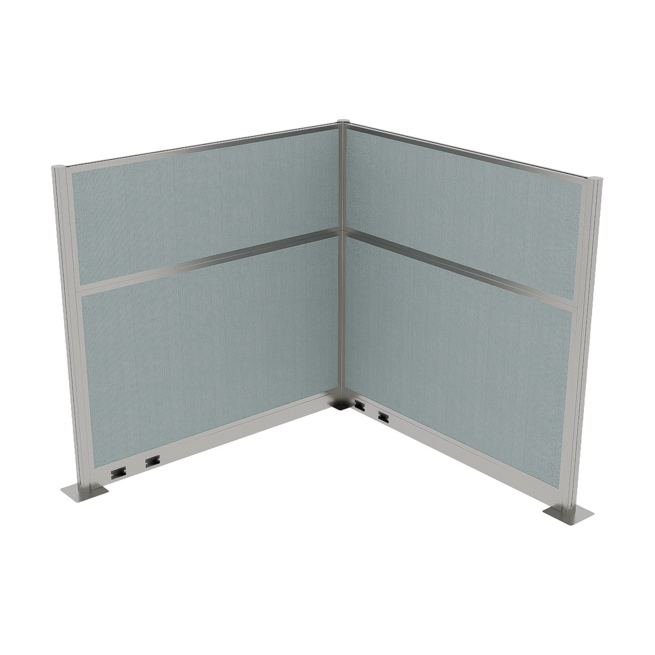 Portable Acoustic Cubicle Partition Kit, L-Shape | Hush Panel