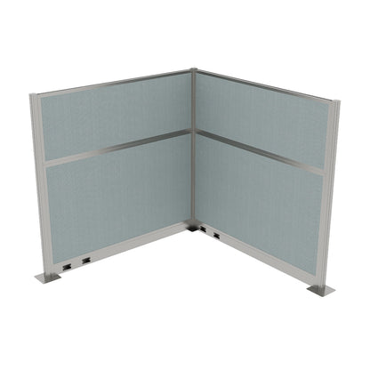 Portable Acoustic Cubicle Partition Kit, L-Shape | Hush Panel