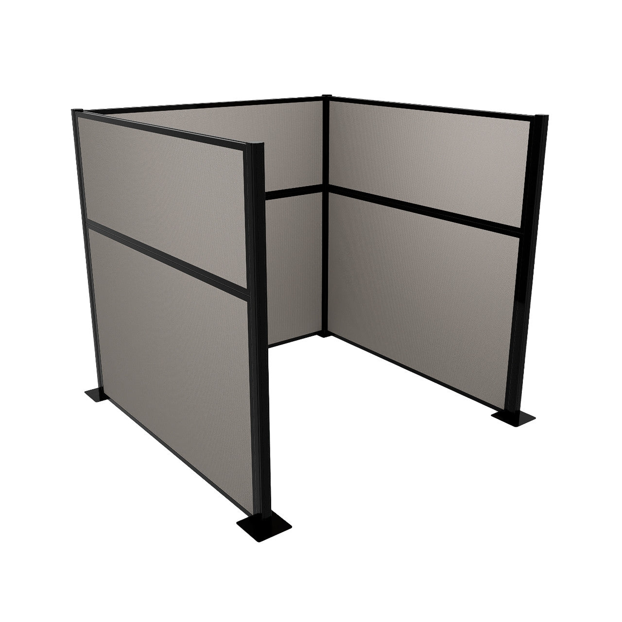 Portable Acoustic Cubicle Partition Kit, U-Shape | Hush Panel