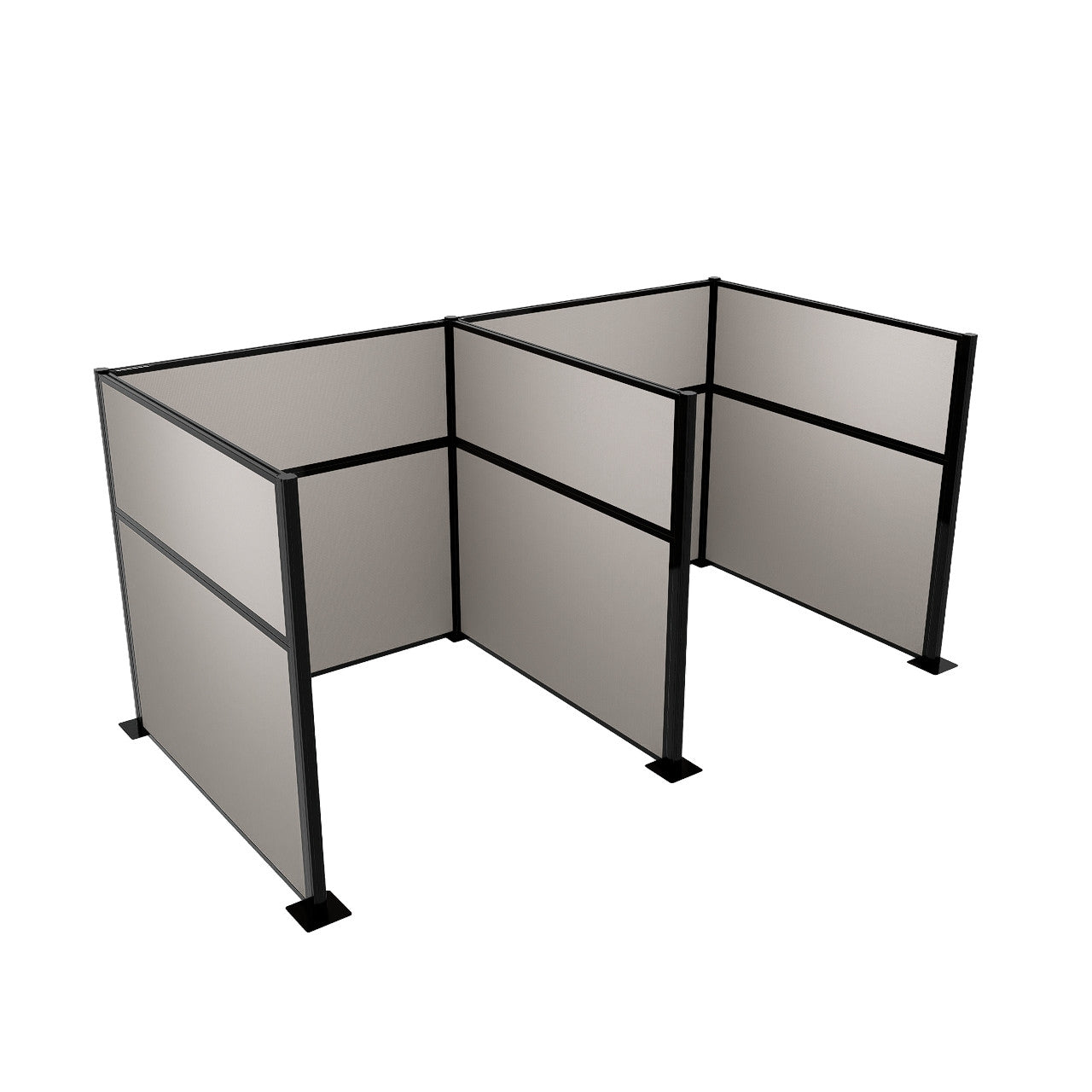 Portable Acoustic Cubicle Partition Kit, H or W Shape | Hush Panel