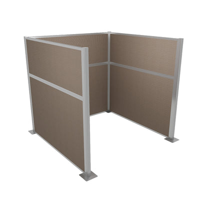 Portable Acoustic Cubicle Partition Kit, U-Shape | Hush Panel