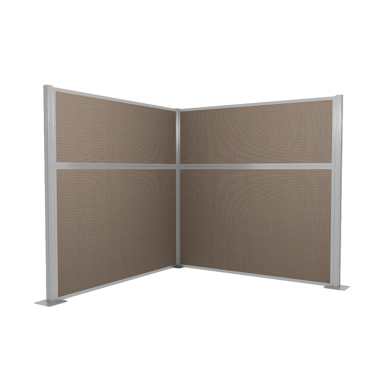 Portable Acoustic Cubicle Partition Kit, L-Shape | Hush Panel