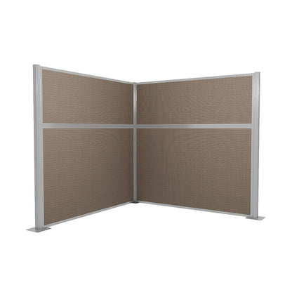 Portable Acoustic Cubicle Partition Kit, L-Shape | Hush Panel