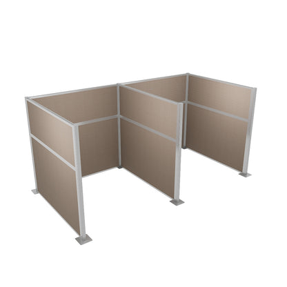 Portable Acoustic Cubicle Partition Kit, H or W Shape | Hush Panel