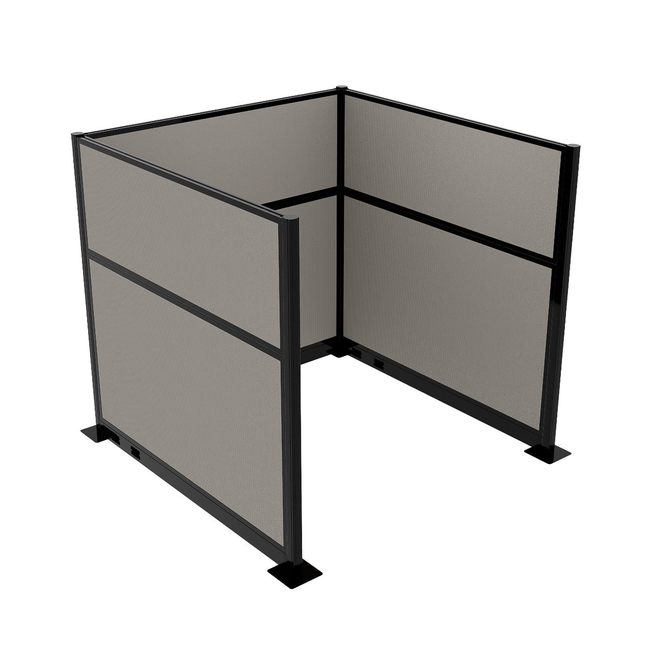 Portable Acoustic Cubicle Partition Kit, U-Shape | Hush Panel