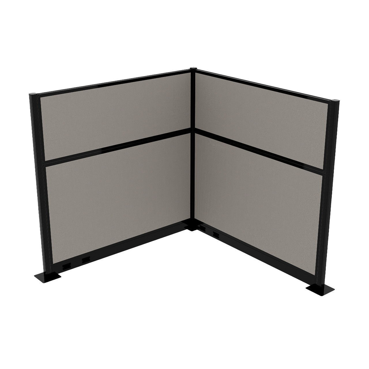 Portable Acoustic Cubicle Partition Kit, L-Shape | Hush Panel
