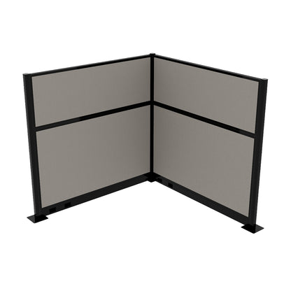 Portable Acoustic Cubicle Partition Kit, L-Shape | Hush Panel