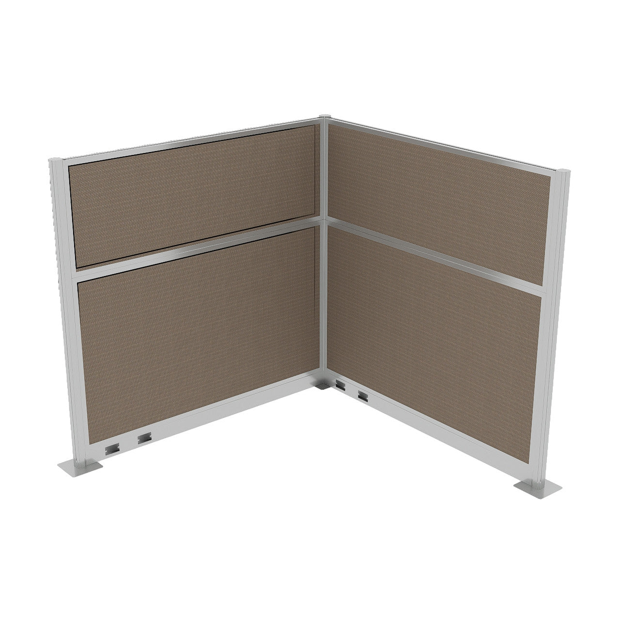 Portable Acoustic Cubicle Partition Kit, L-Shape | Hush Panel