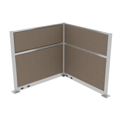 Portable Acoustic Cubicle Partition Kit, L-Shape | Hush Panel