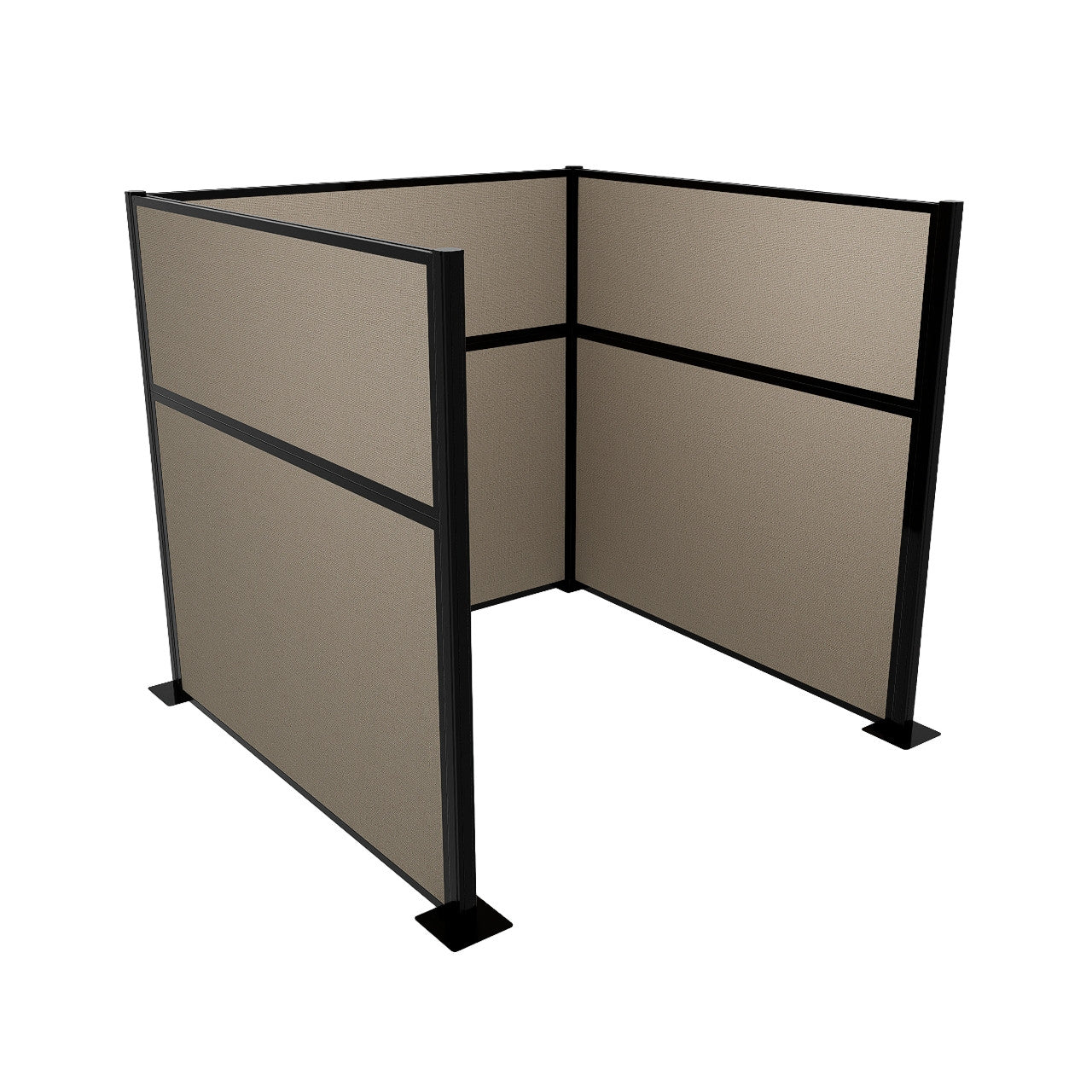 Portable Acoustic Cubicle Partition Kit, U-Shape | Hush Panel