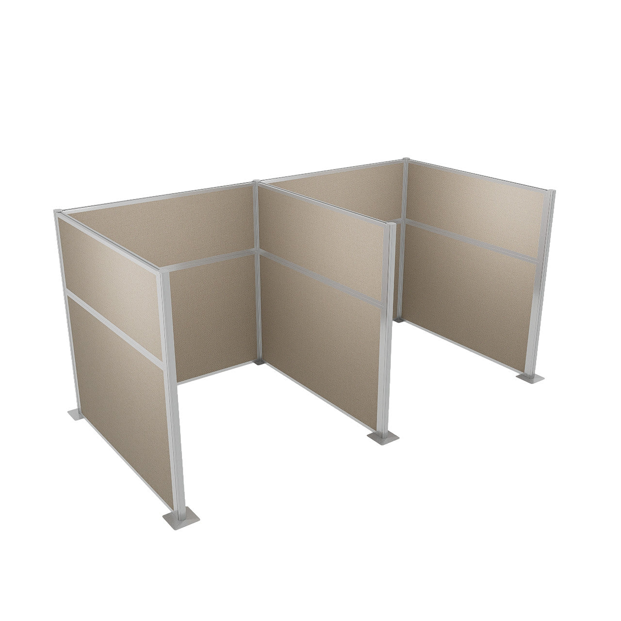 Portable Acoustic Cubicle Partition Kit, H or W Shape | Hush Panel
